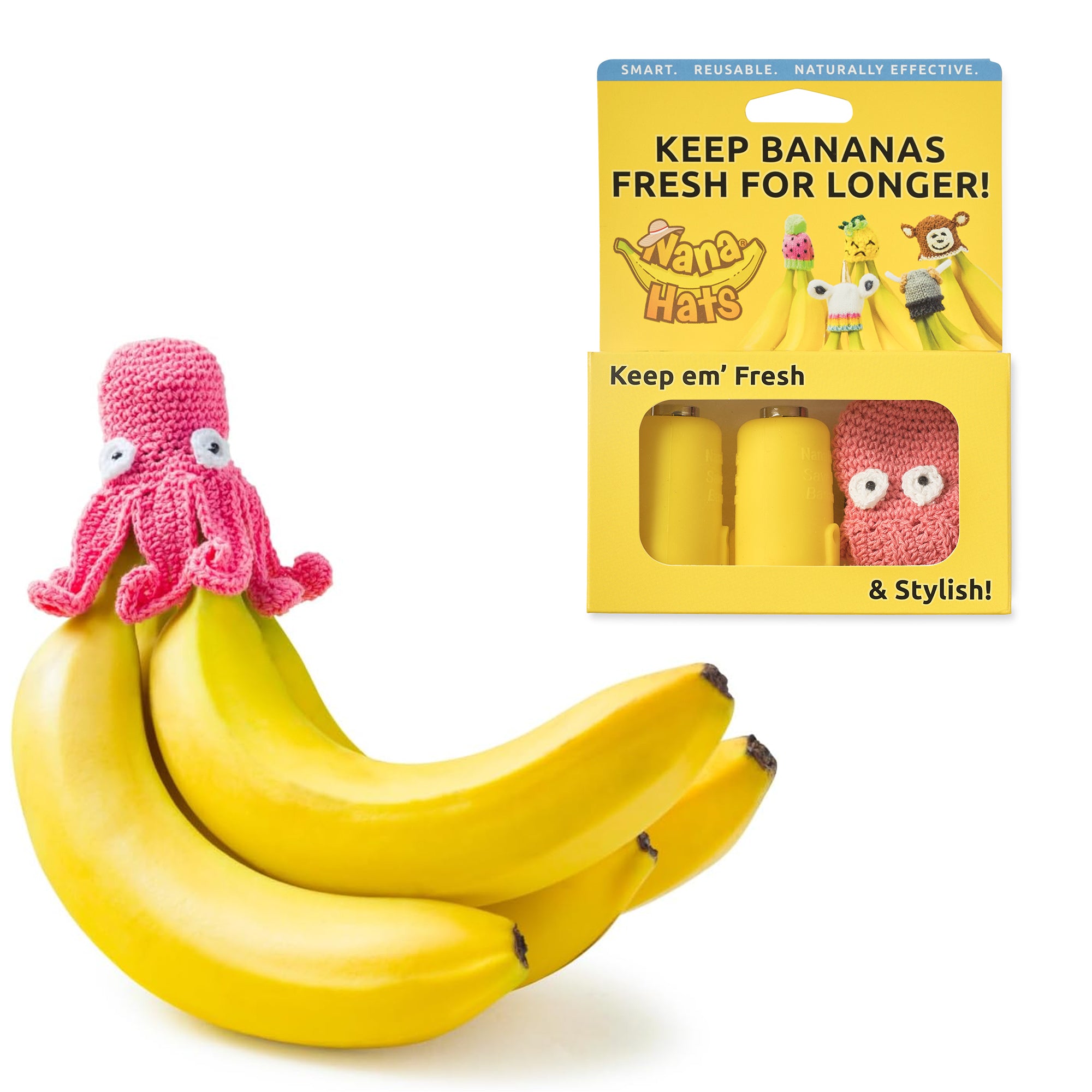 Octopus Nana Hat | Includes 2 Stretchy Silicone Caps with Magnets